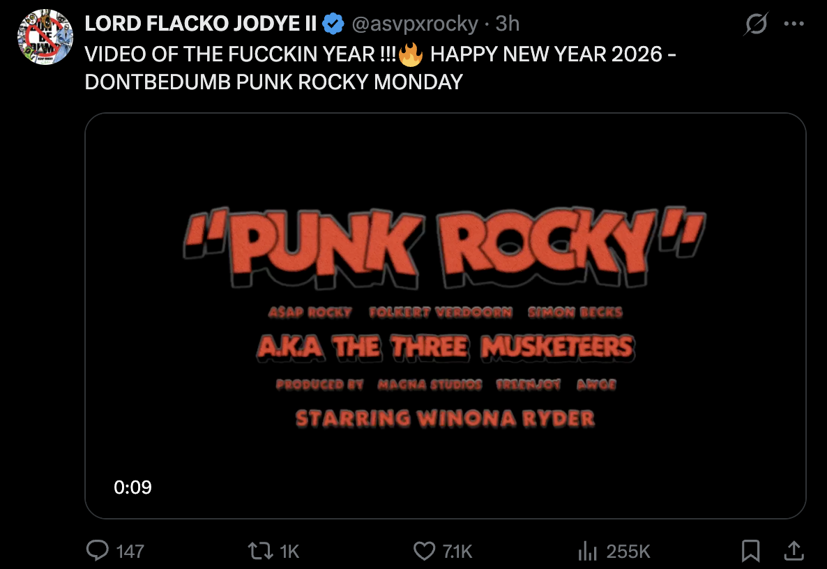 ASAP Rocky’s Punk Rocky Single Release — New Music Video Drops Monday