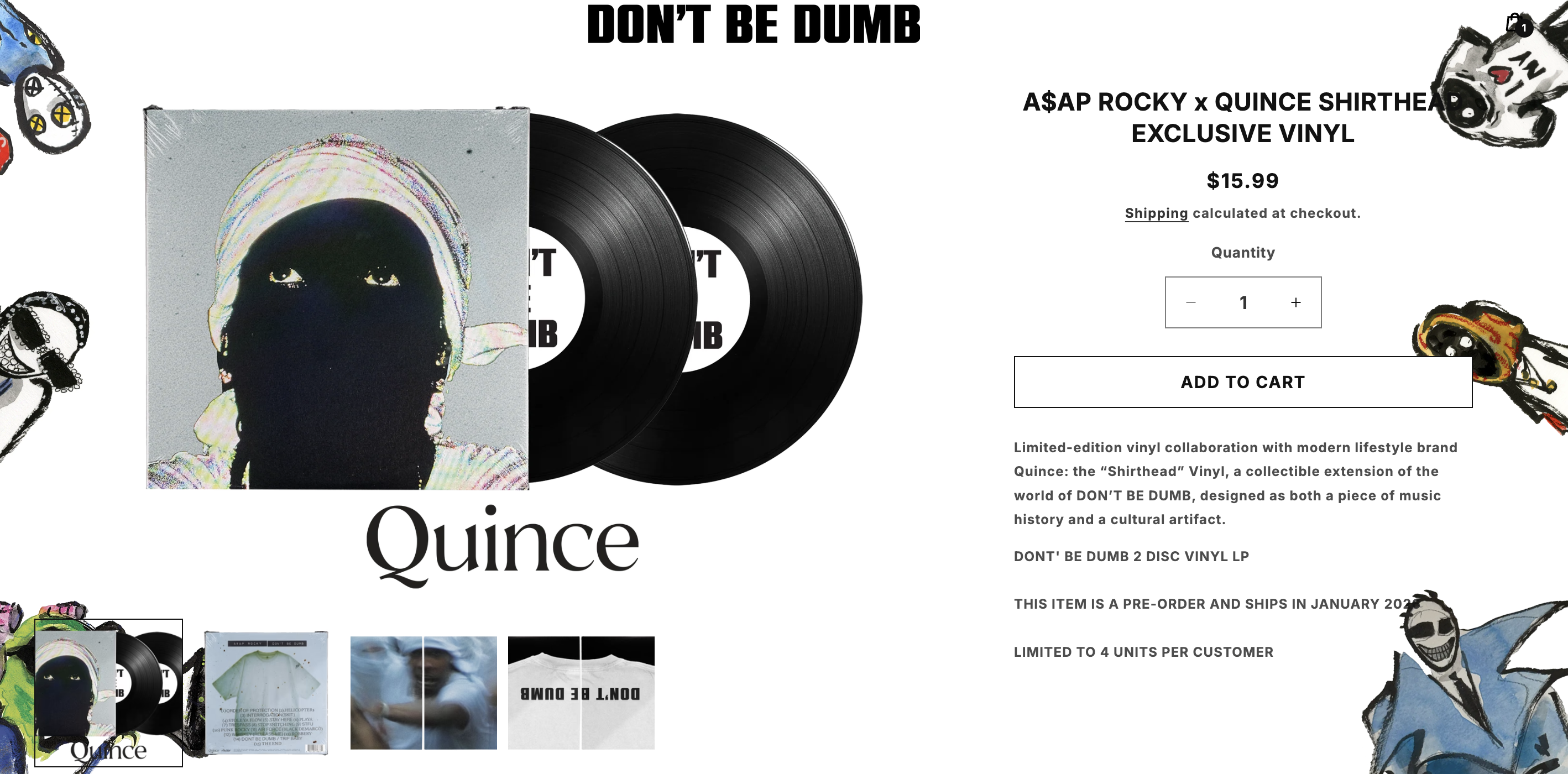 ASAP Rocky Don’t Be Dumb Vinyl Drops for $15.99 in Exclusive Quince Collab