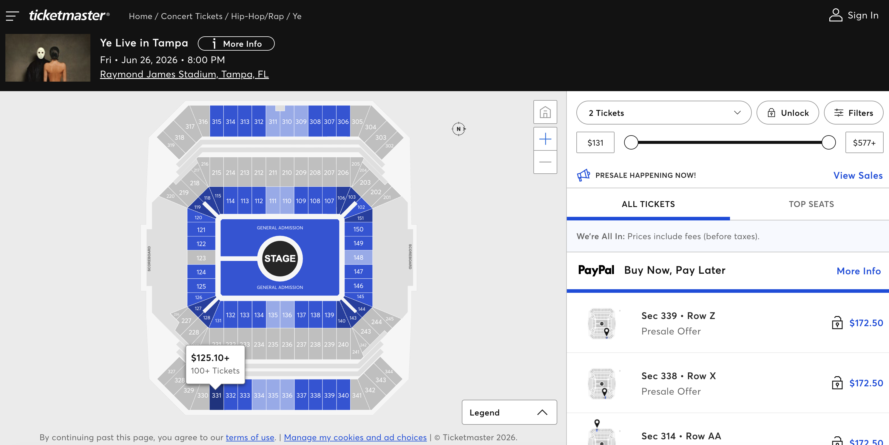 Kanye West Tampa Concert Tickets Are Available Now: Here’s What Fans Are Paying