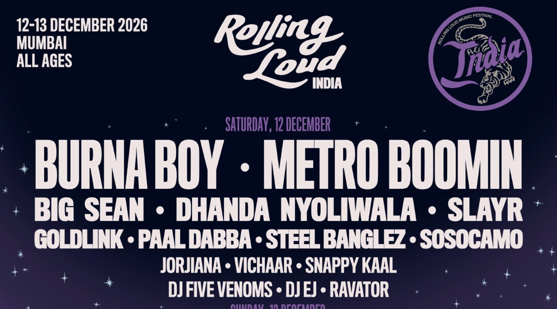 Rolling Loud India 2026 Lineup Revealed: Burna Boy, Metro Boomin, Skepta & Karan Aujla